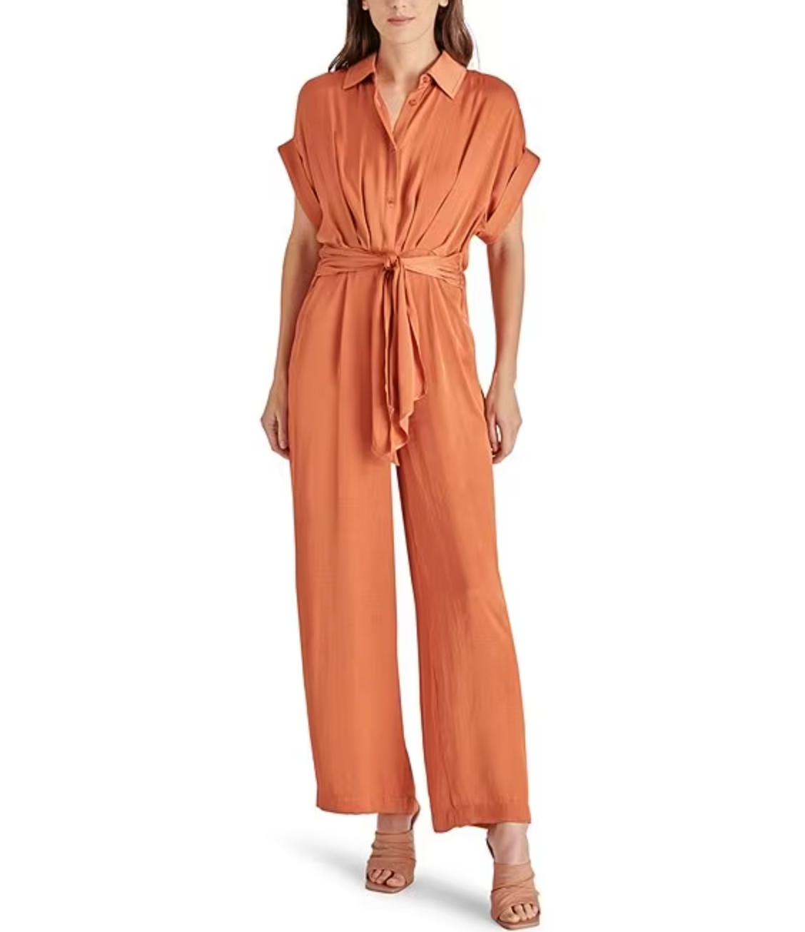 ASHTYN Beige Sleeveless Zip-Up Jumpsuit  Women's Designer Jumpsuits –  Steve Madden Canada