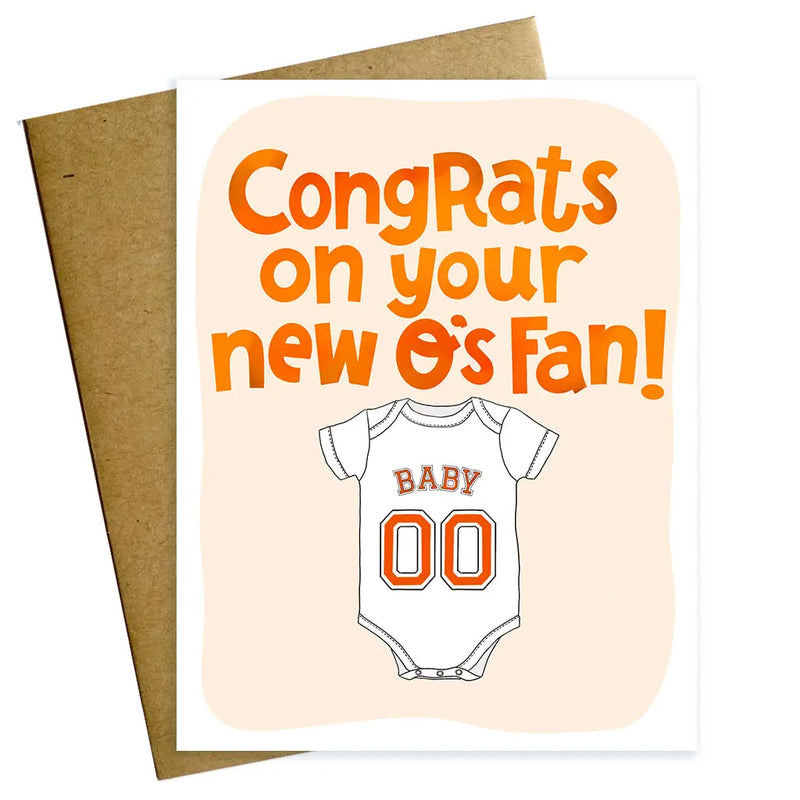 Congrats On Your New O's Fan Baby Card