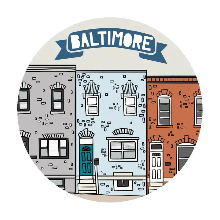 Baltimore Rowhome Vinyl Sticker