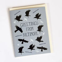 Baltimore Raven Bird Greeting Card