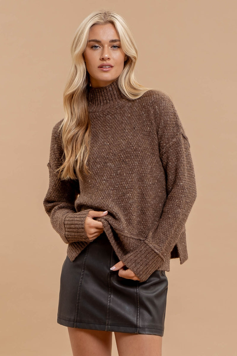 Café Mocha Cozy Turtleneck