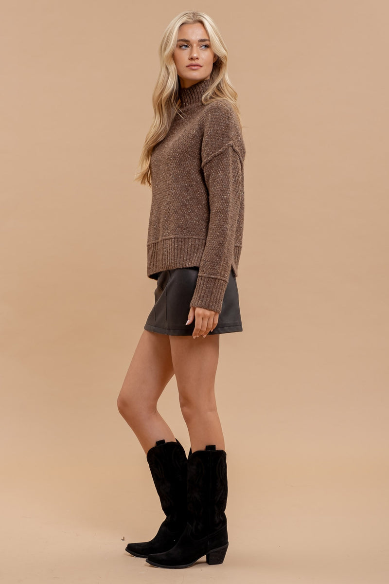 Café Mocha Cozy Turtleneck