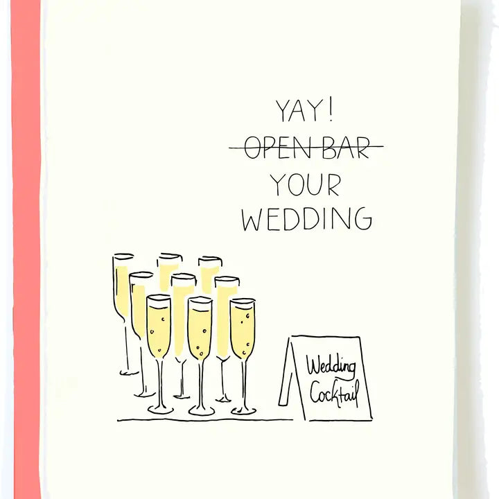 Open Bar Wedding Card