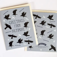 Baltimore Raven Bird Greeting Card