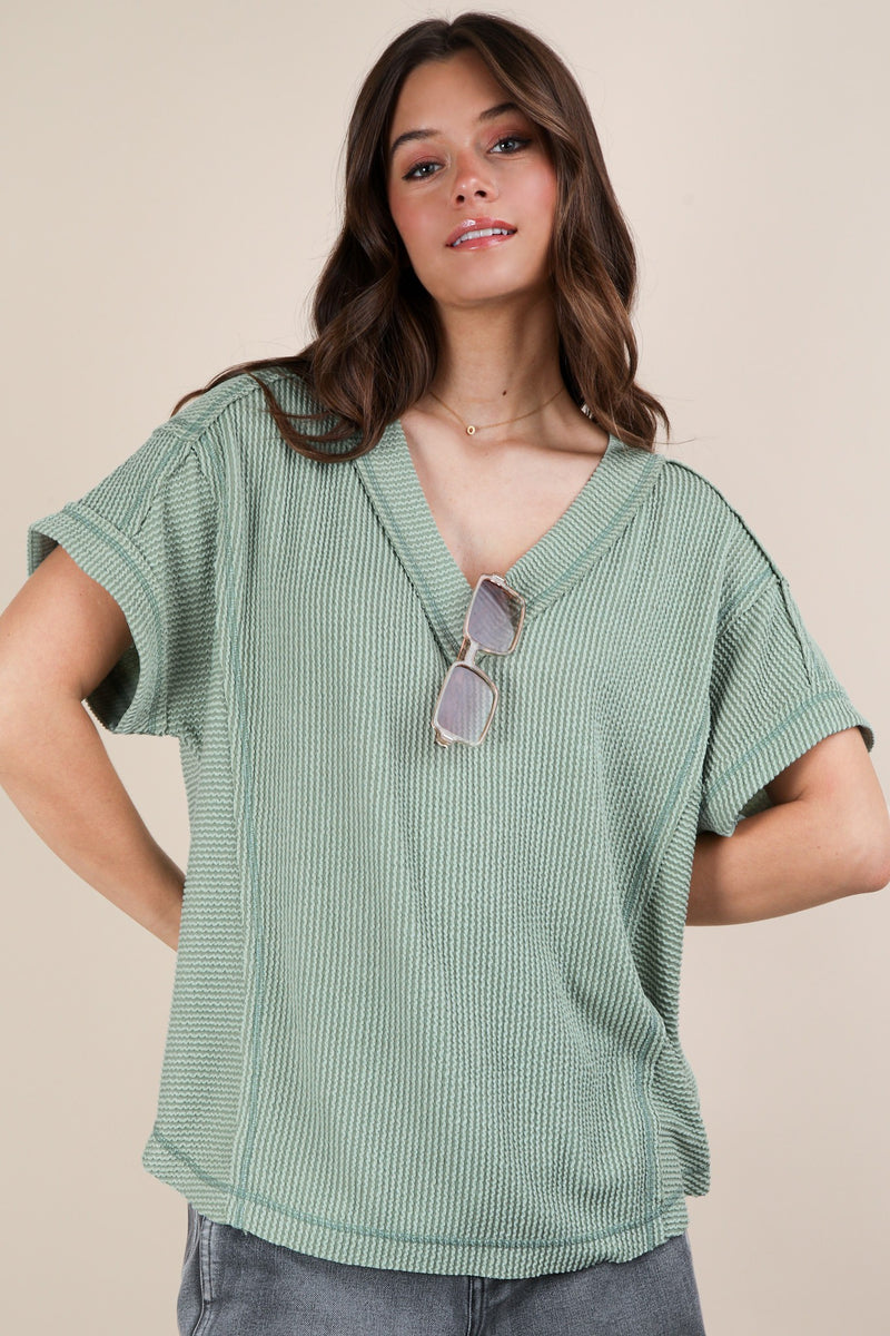 Sunday Soft Ribbed Knit Top