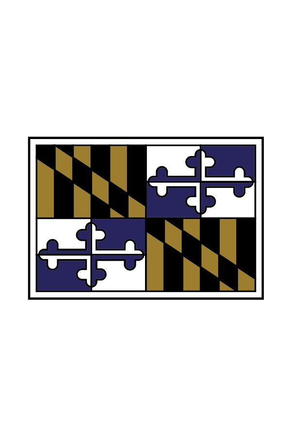 Brightside x R1A Purple & Gold Maryland Flag Patch