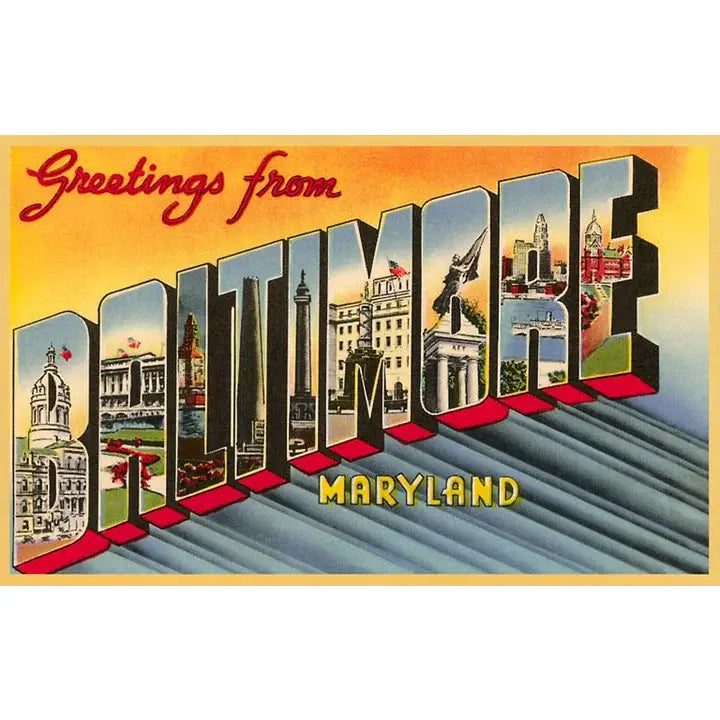 Greetings from Baltimore Greeting Card