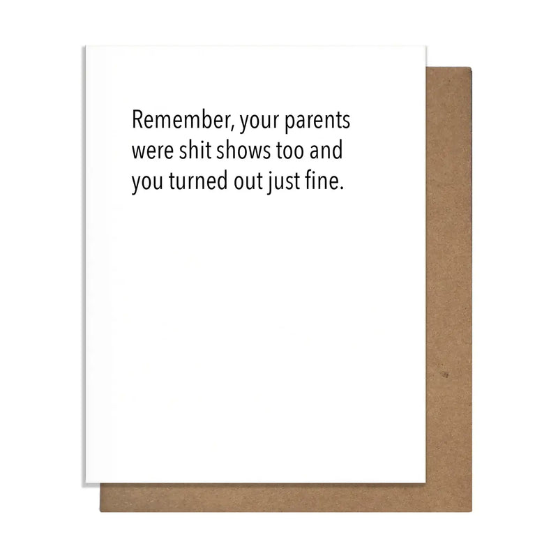 Shit Show Parents Baby Card