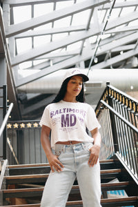 Bmore Stats Crop Tee By Brightside