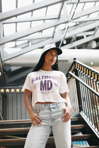 Bmore Stats Crop Tee By Brightside