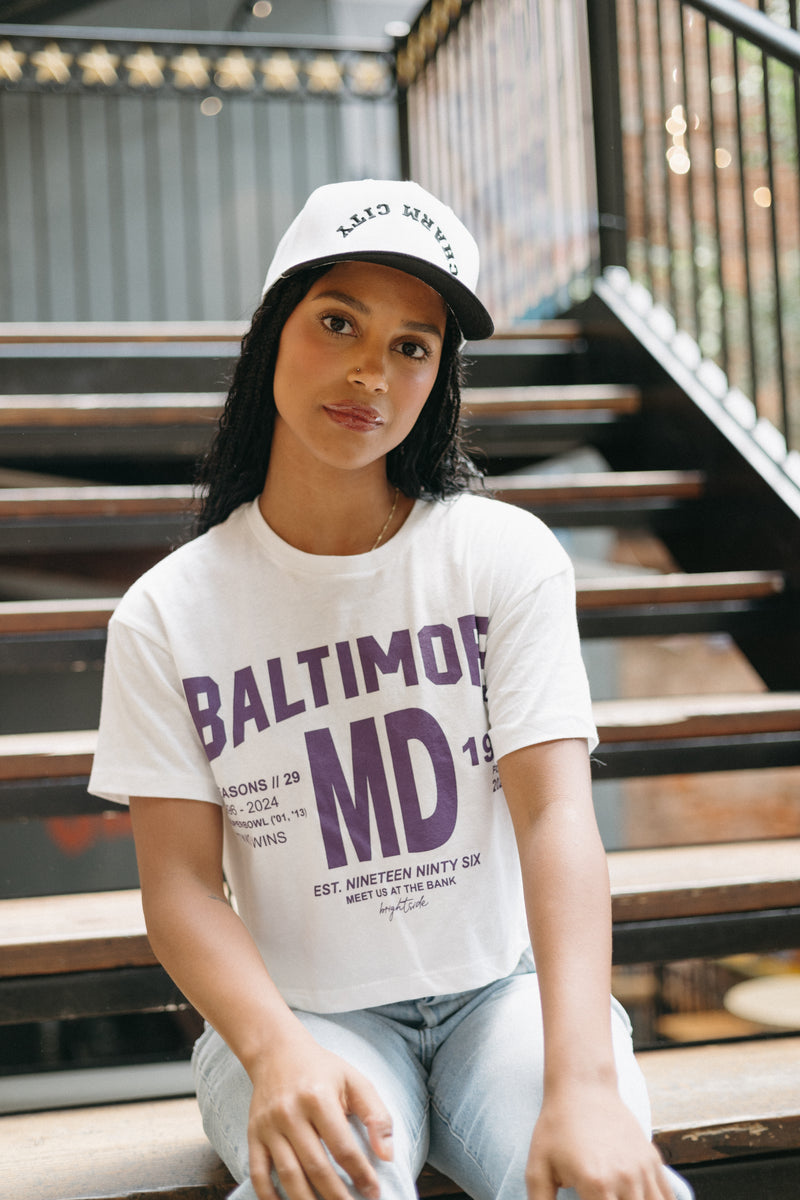 Bmore Stats Crop Tee By Brightside