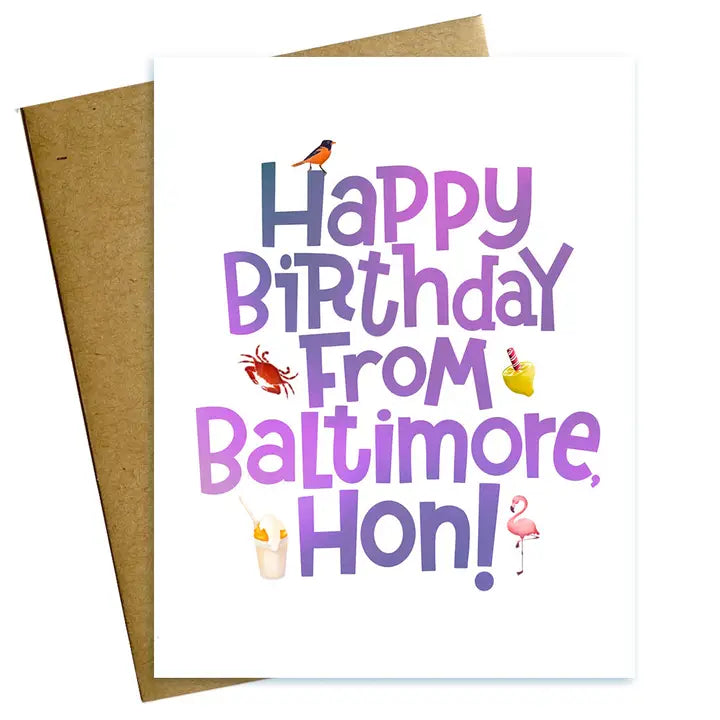 Happy Birthday from Baltimore Greeting Card