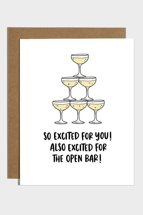 Open Bar Wedding Card