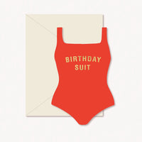 Birthday Suit Flat Birthday Card