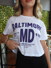 Bmore Stats Crop Tee By Brightside