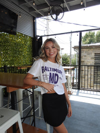 Bmore Stats Crop Tee By Brightside