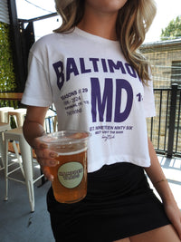 Bmore Stats Crop Tee By Brightside