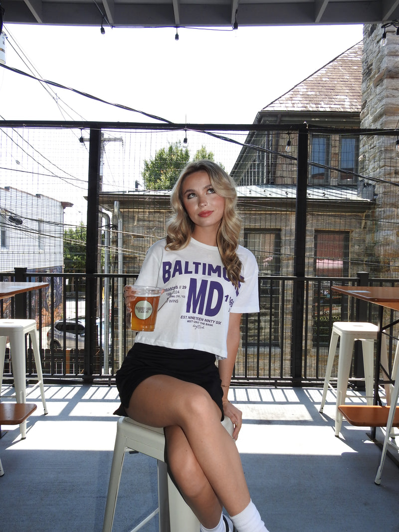 Bmore Stats Crop Tee By Brightside