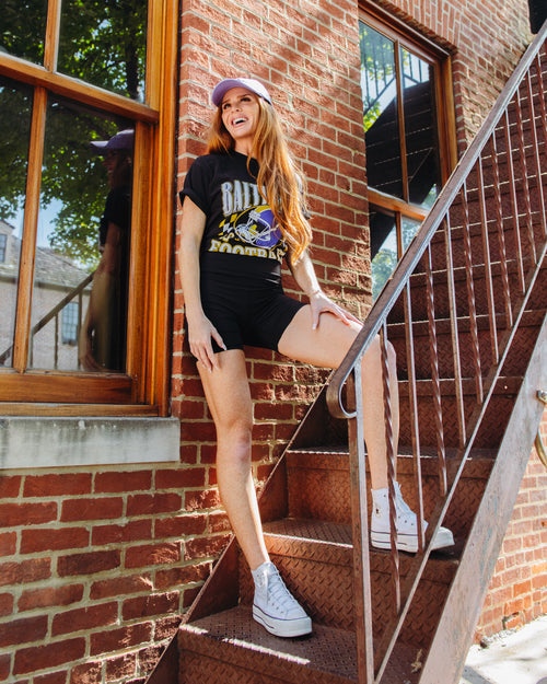 Baltimore Checkered Flag Tee By Brightside – Brightside Boutique