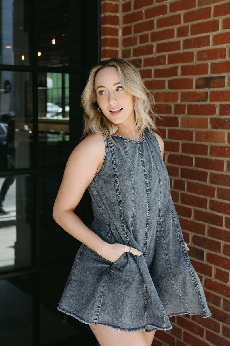 Late Night Denim Romper