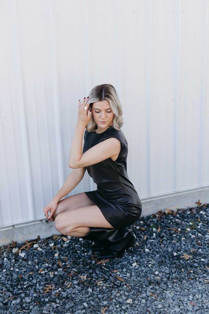 Emily Vegan Leather Mini Dress