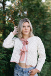 Floral Quilted Bow Jacket