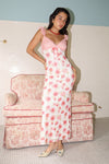 So Good Rose Mesh Maxi Dress