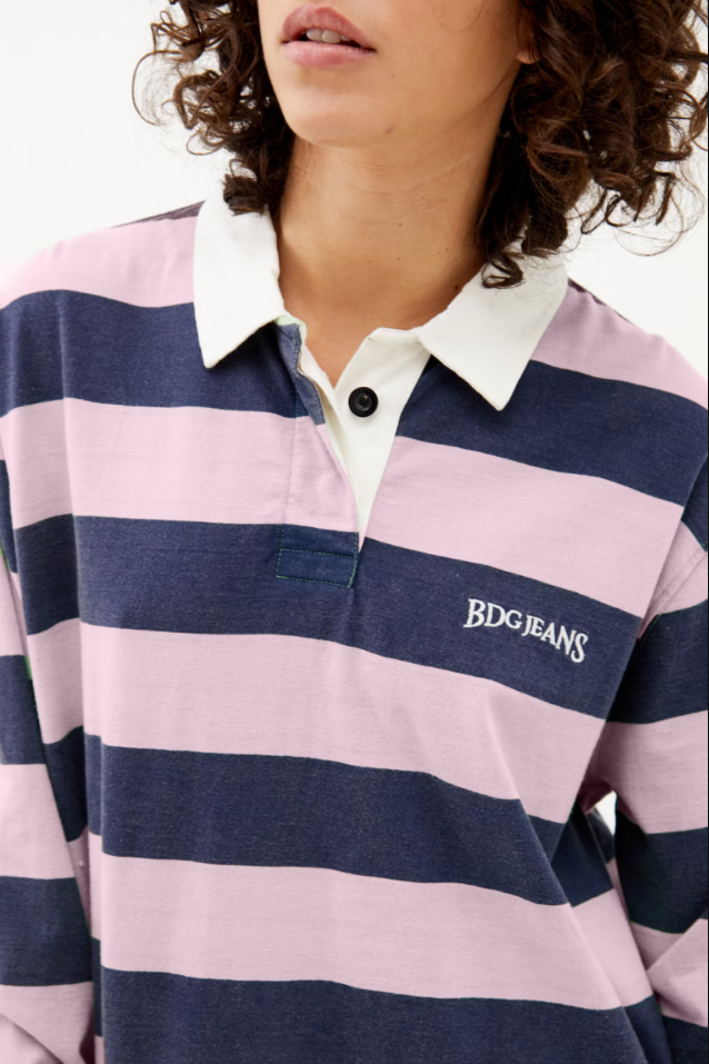 BDG Stripe Rugby Polo