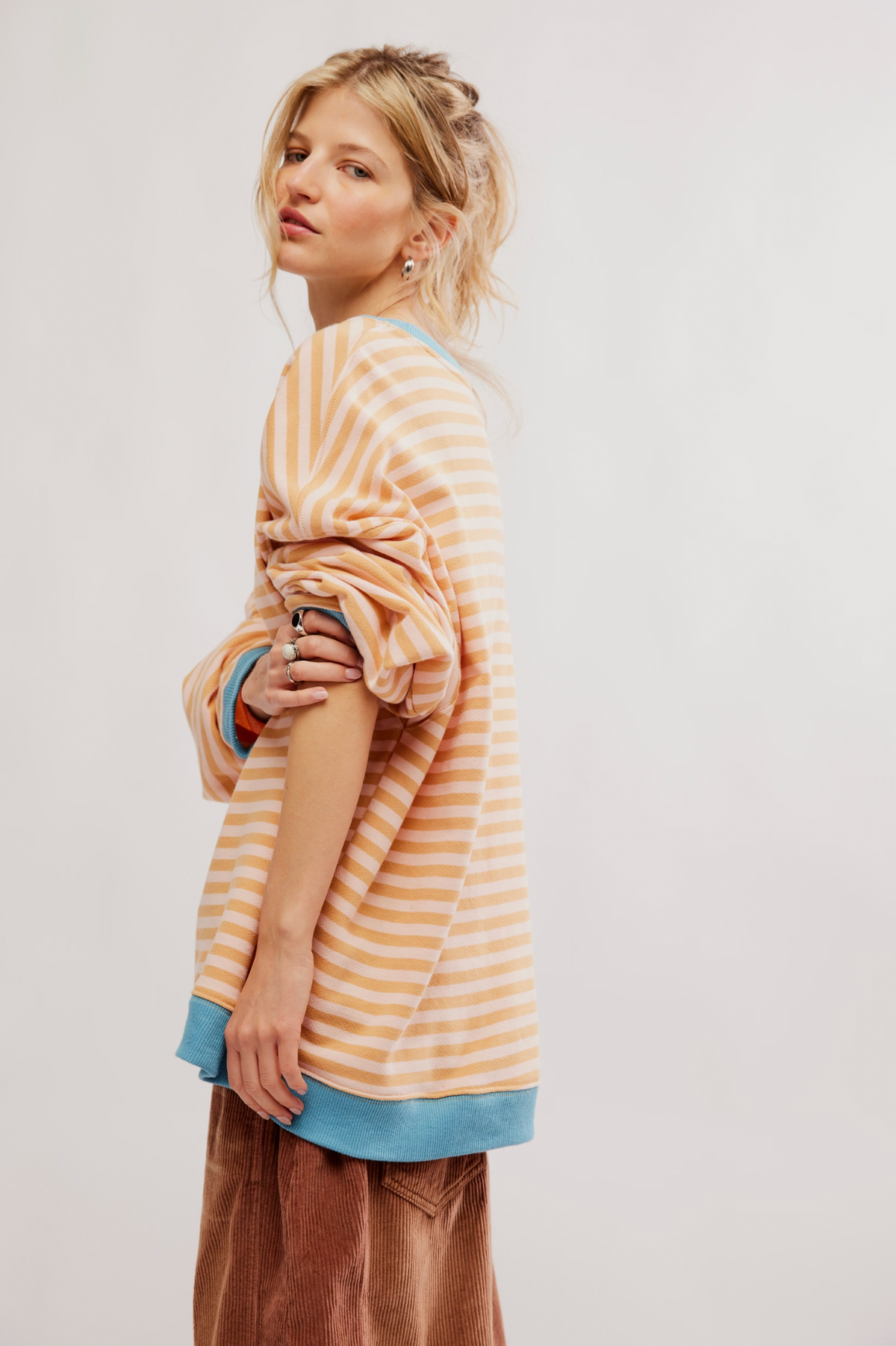 Free People Classic Striped Crew