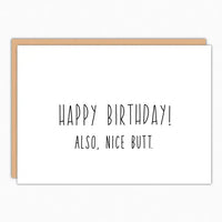 Also, Nice Butt Birthday Card