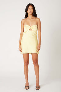 One Day Strapless Satin Mini Dress