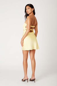 One Day Strapless Satin Mini Dress