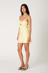 One Day Strapless Satin Mini Dress