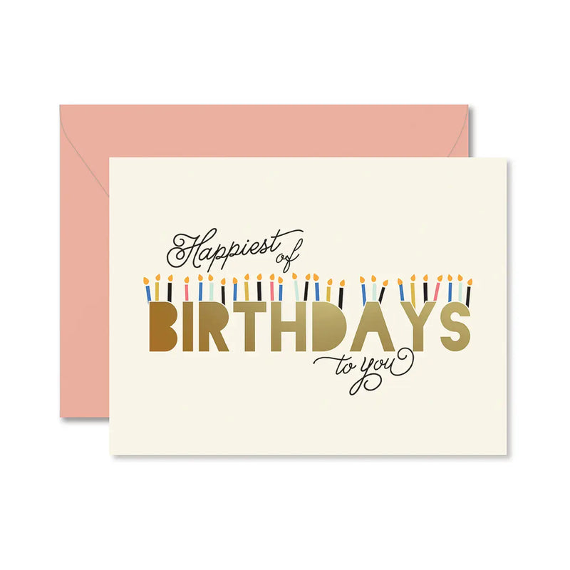 Happiest of Birthdays Coral Birthday Card