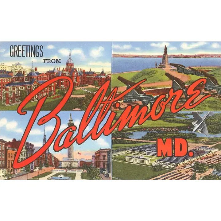 Greetings from Baltimore Postcard