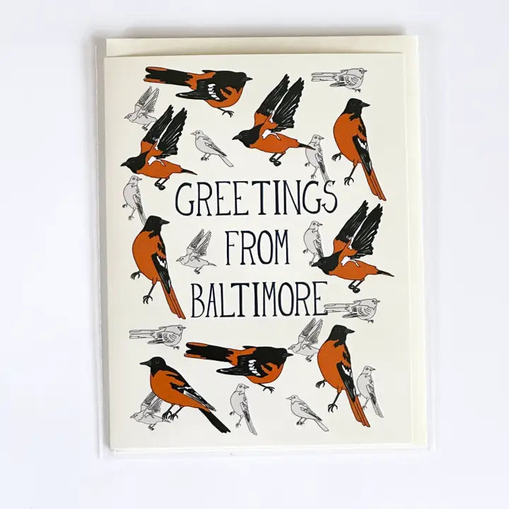 Baltimore Oriole Bird Greeting Card