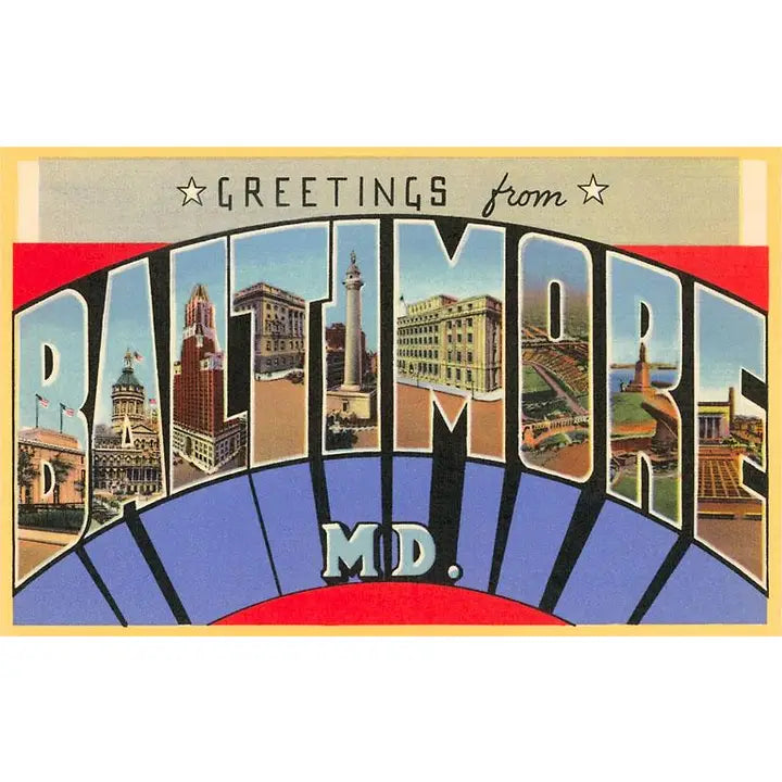 Greetings from Baltimore Greeting Card