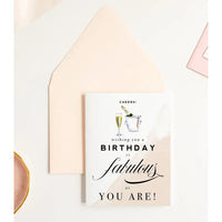 Cheers! Fabulous Champagne Birthday Card