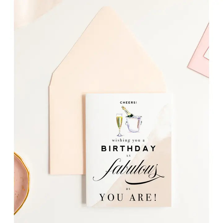 Cheers! Fabulous Champagne Birthday Card