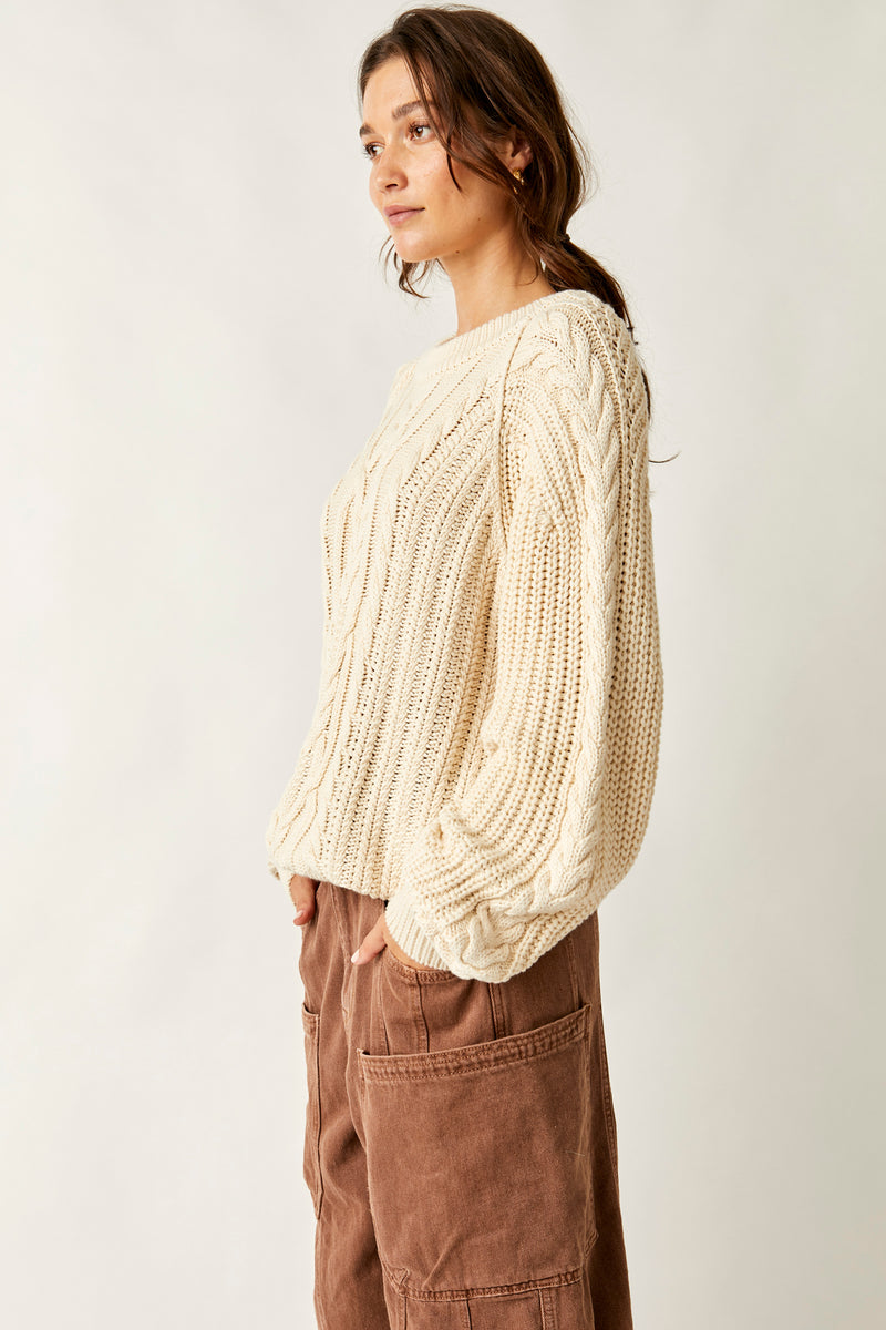 Free People Frankie Cable Sweater