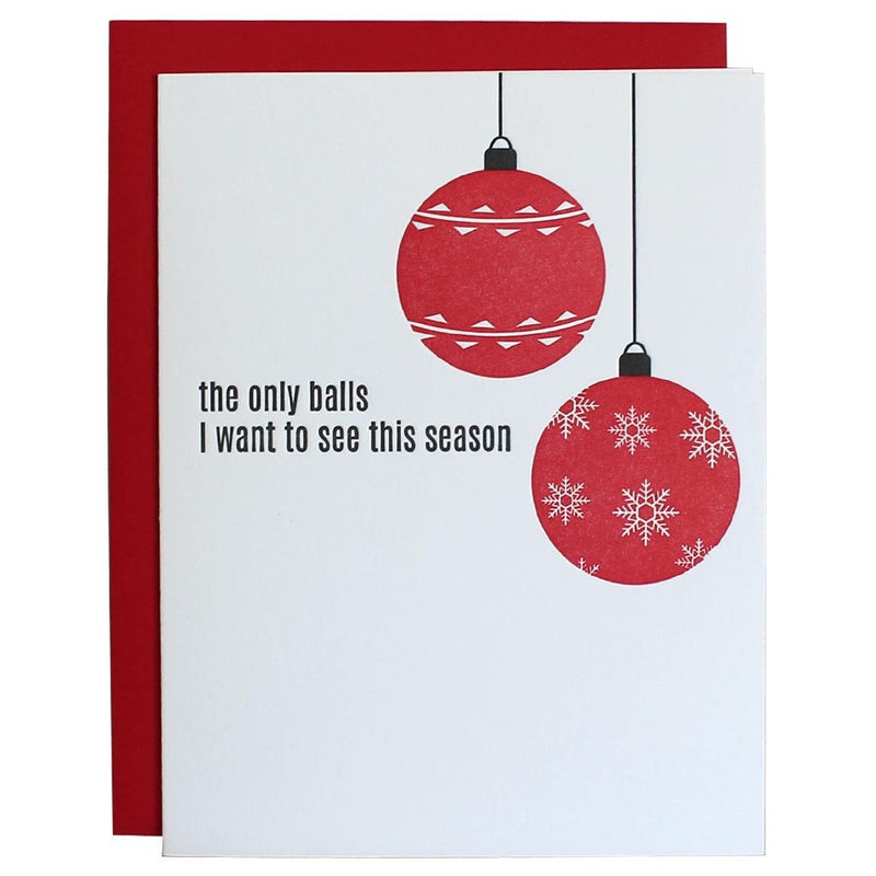 Balls This Season Christmas Card