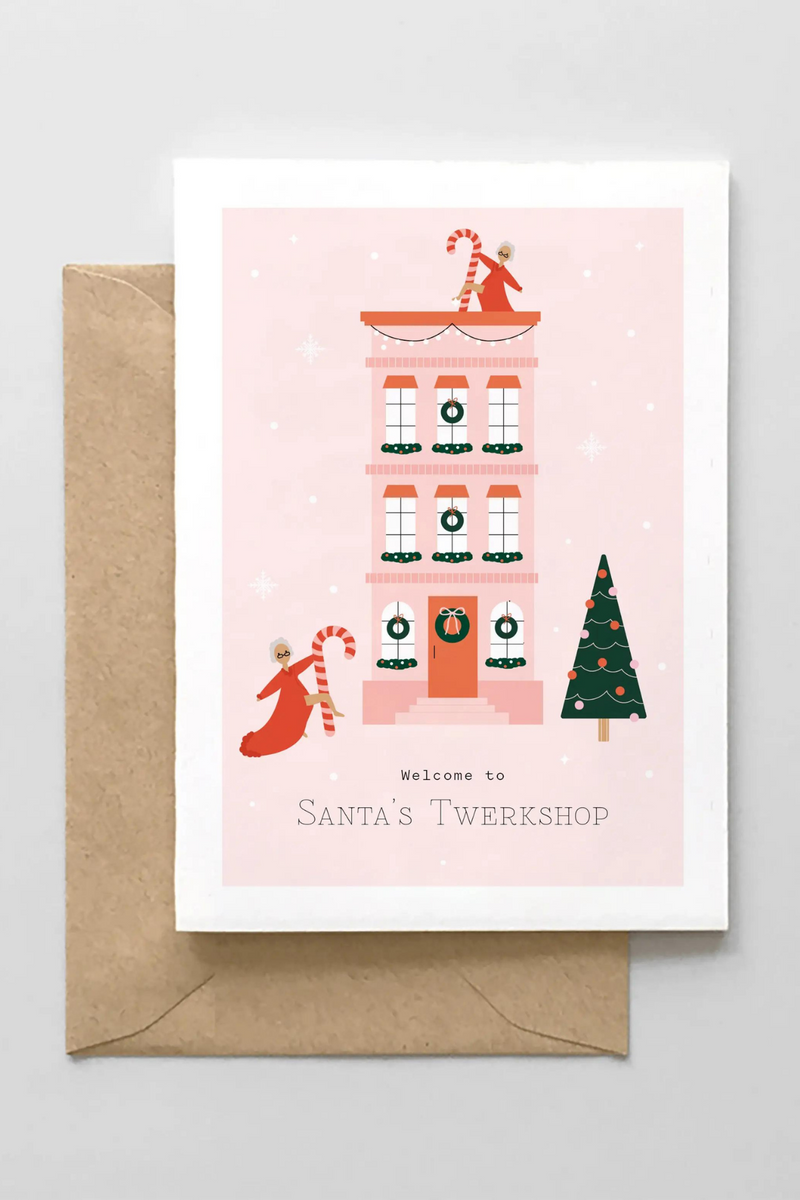 Santa's Twerkshop Greeting Card