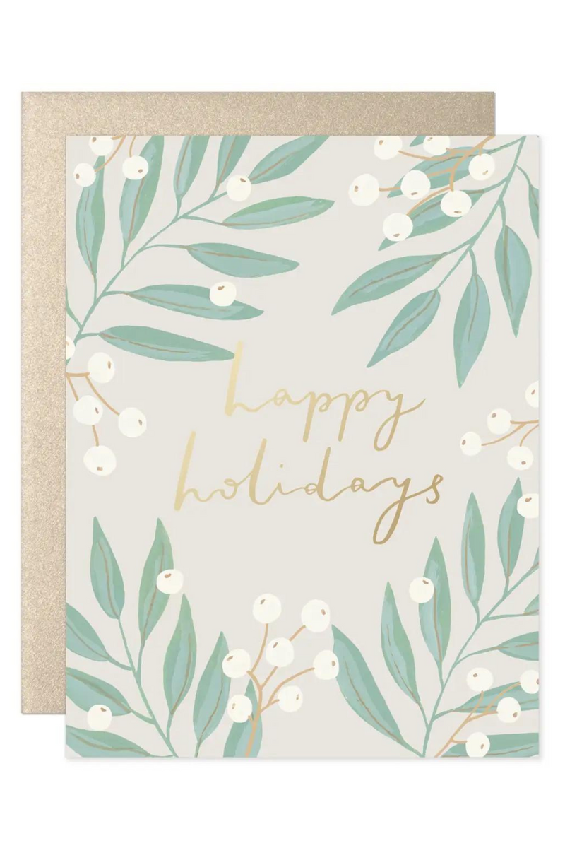 Snowberries Happy Holidays Card