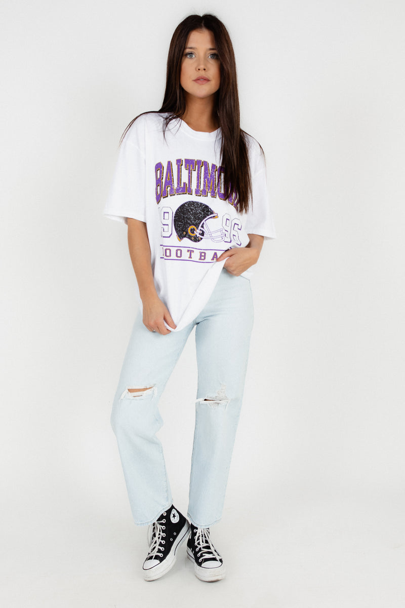 Baltimore Vintage Football Tee By Brightside