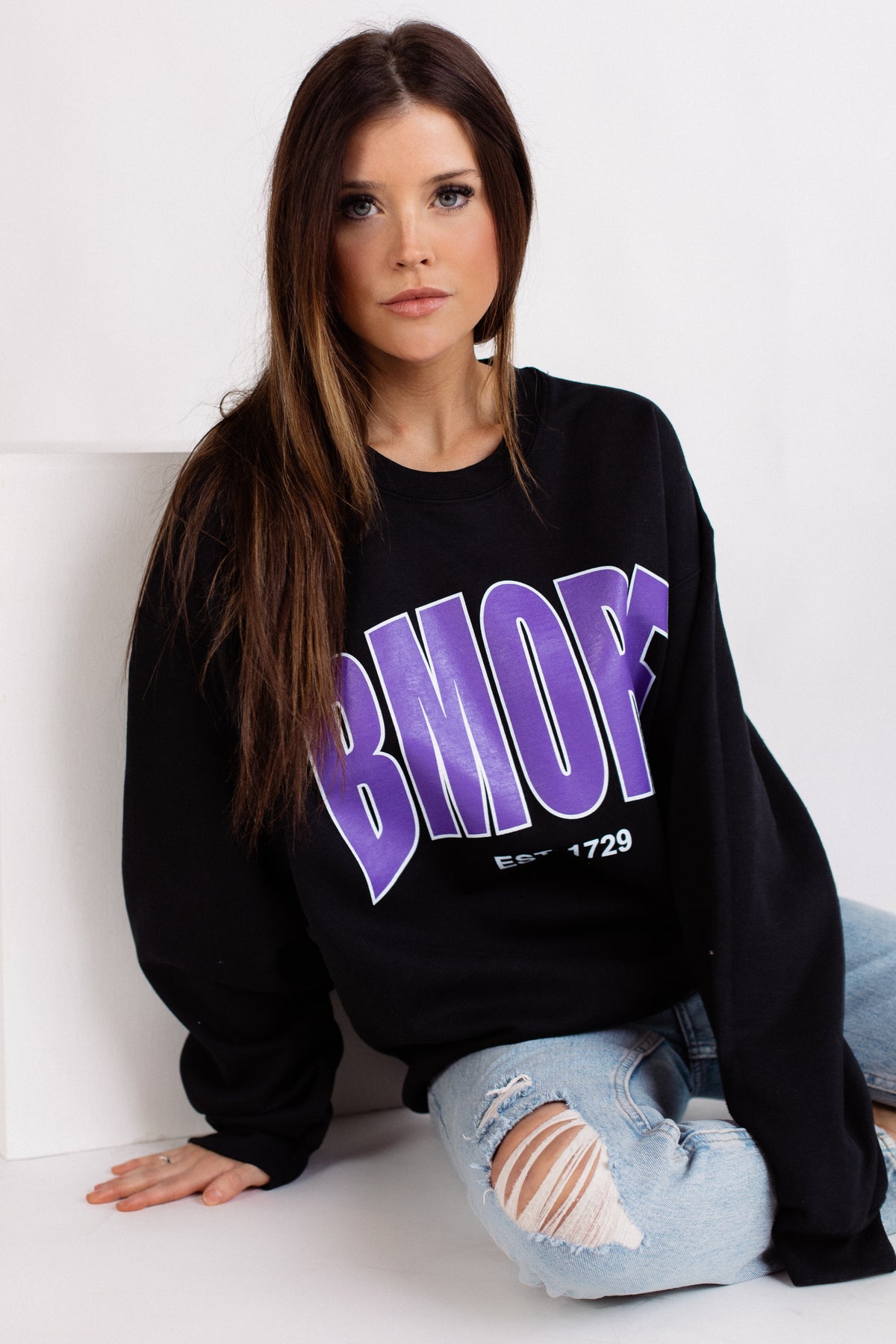 Brightside The Label BMORE Varsity Crewneck