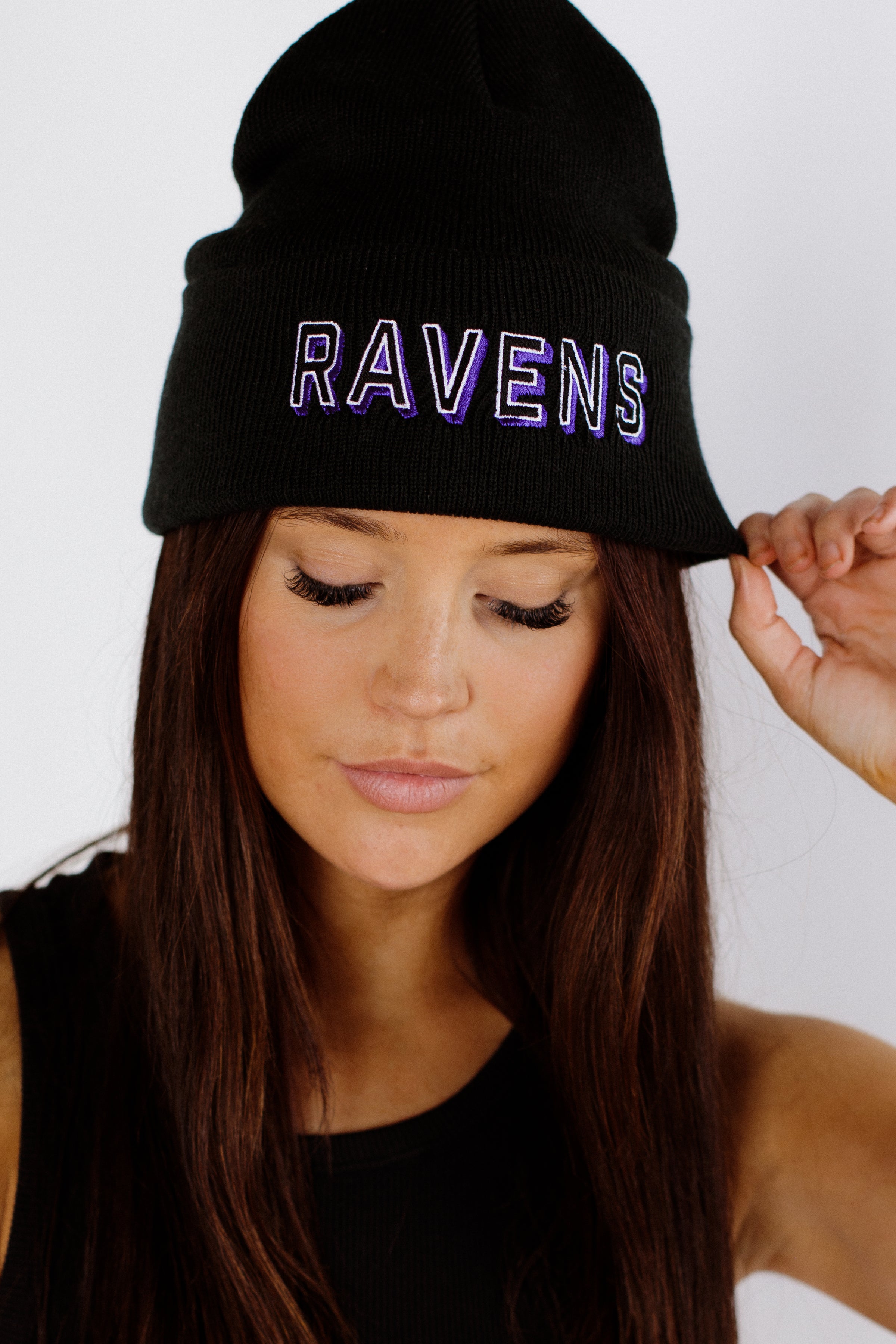 ravens knit hat